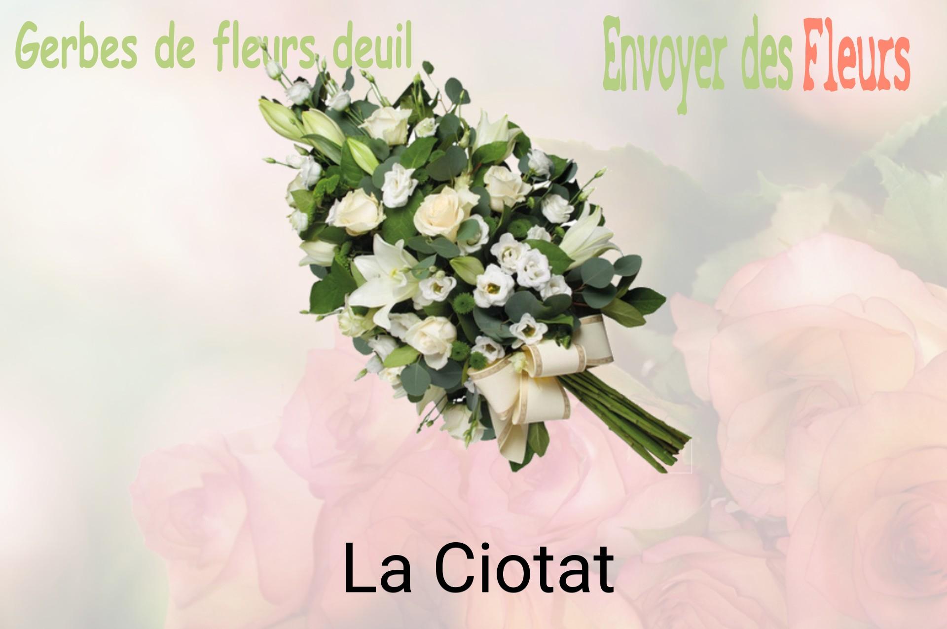 Gerbe de fleurs de deuil livrée à La Ciotat